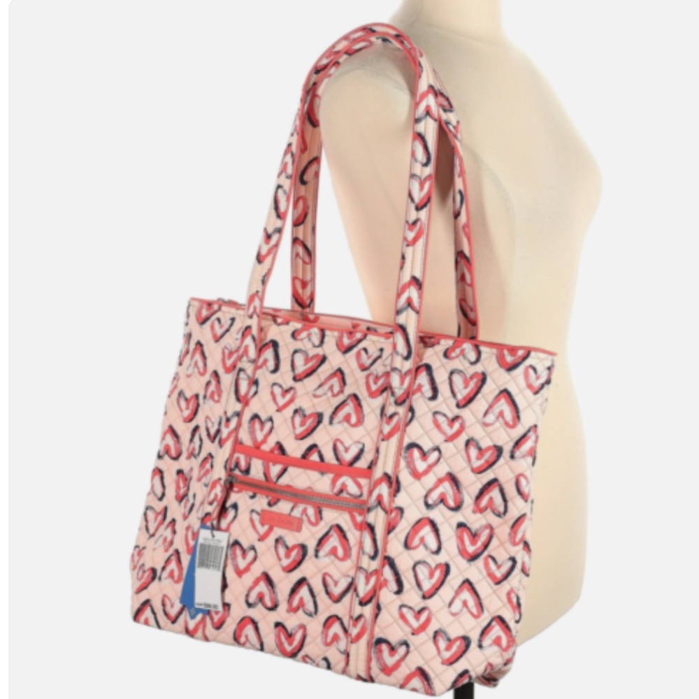 NWT Vera Bradley Lot of 2 Hearts Pink Tote & Face Mask